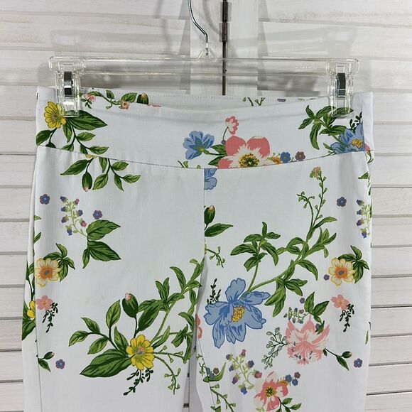 Zac & Rachel Pants Pull On 8P Floral Stretch Ankle - Picture 7 of 12
